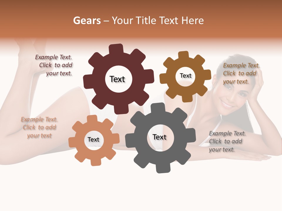 Brunette Lying Treatment PowerPoint Template