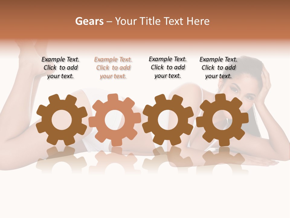 Brunette Lying Treatment PowerPoint Template