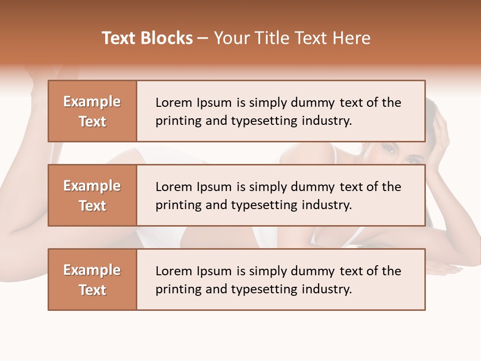 Brunette Lying Treatment PowerPoint Template