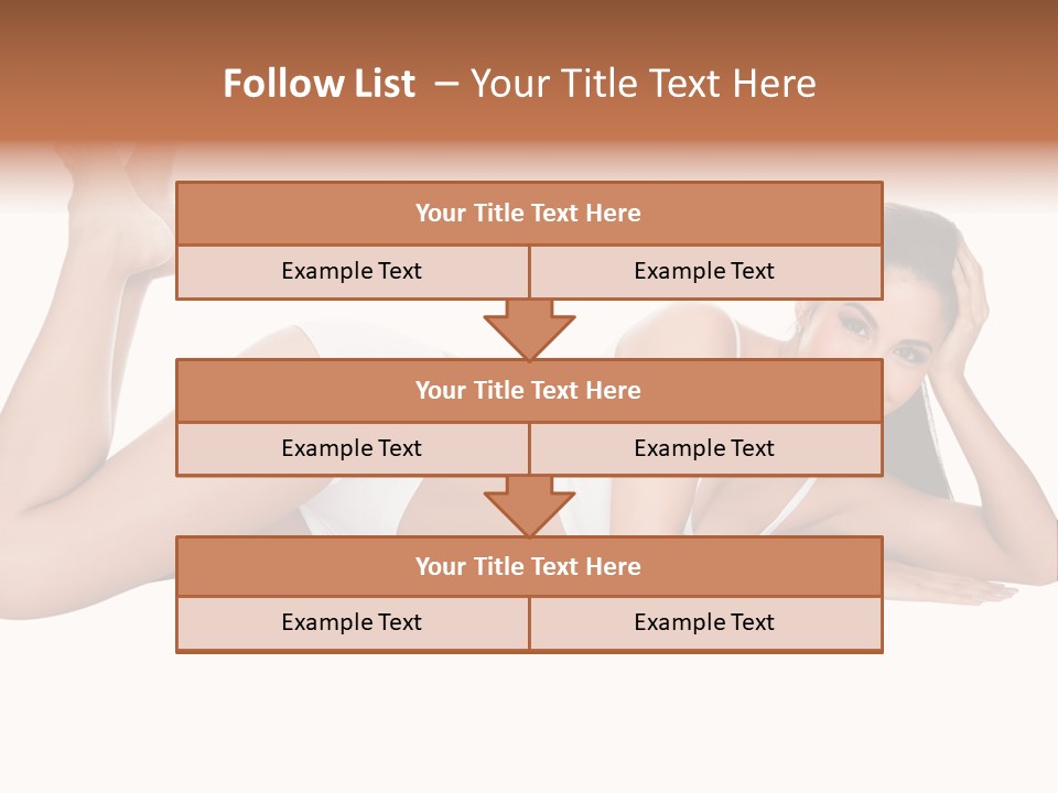 Brunette Lying Treatment PowerPoint Template