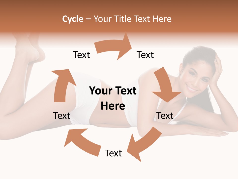 Brunette Lying Treatment PowerPoint Template