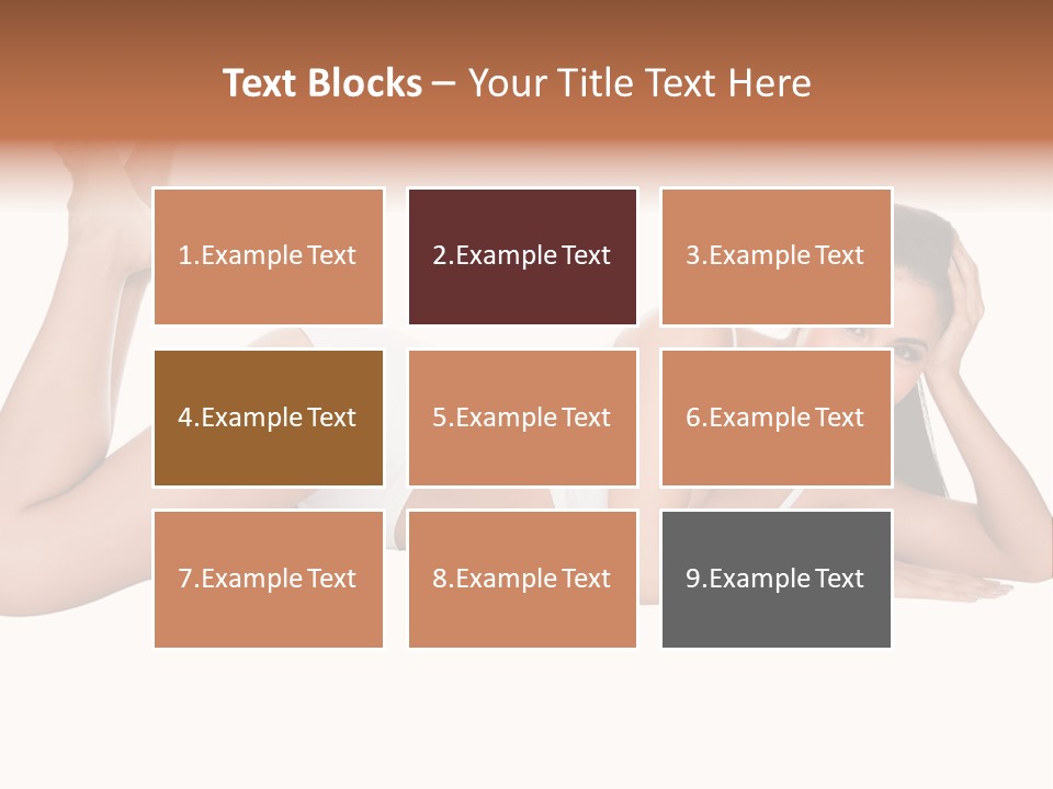 Brunette Lying Treatment PowerPoint Template