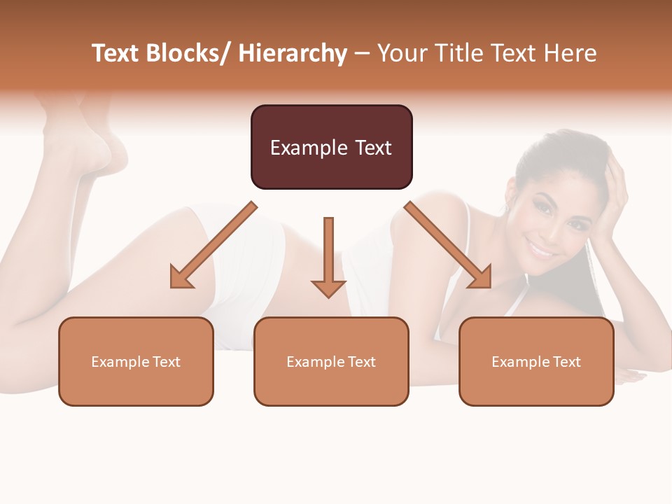 Brunette Lying Treatment PowerPoint Template