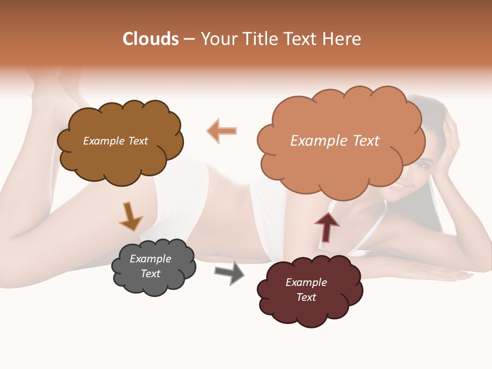 Brunette Lying Treatment PowerPoint Template