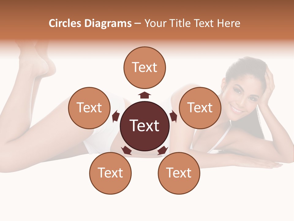 Brunette Lying Treatment PowerPoint Template