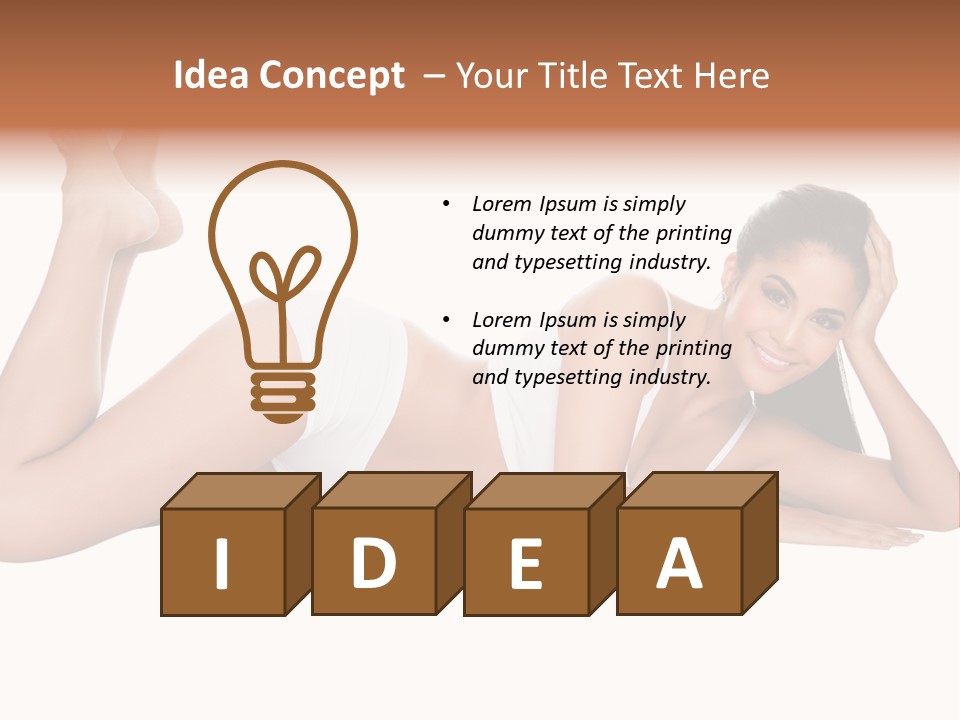 Brunette Lying Treatment PowerPoint Template