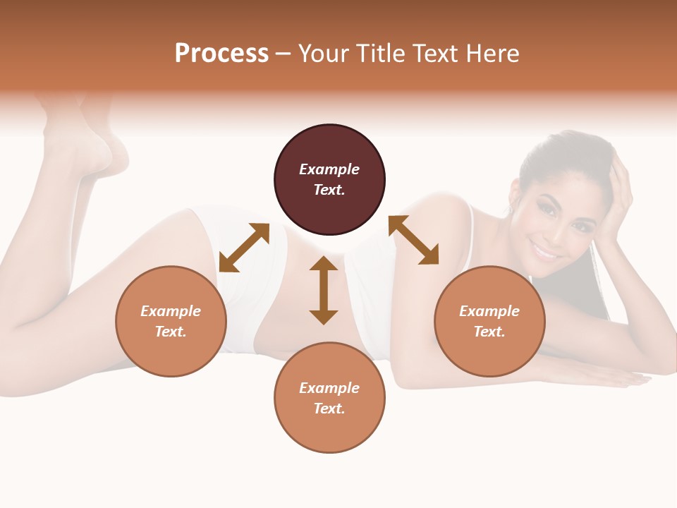 Brunette Lying Treatment PowerPoint Template
