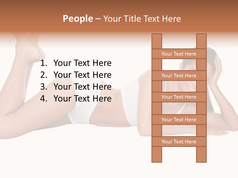 Brunette Lying Treatment PowerPoint Template