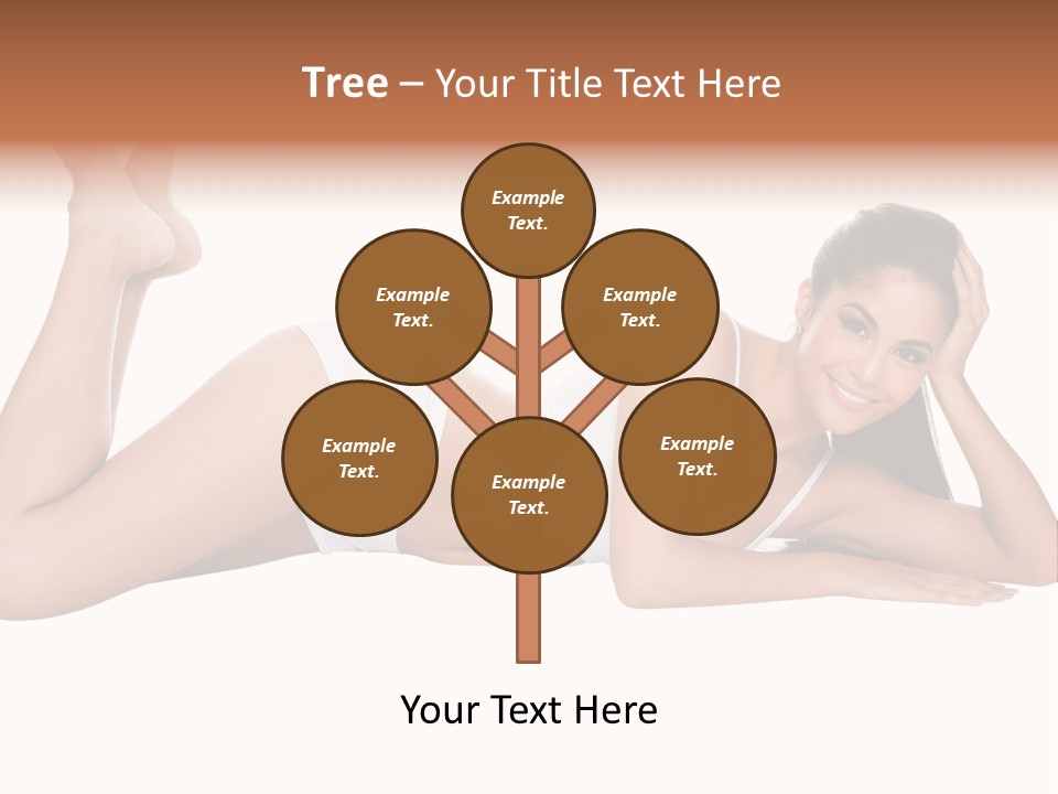 Brunette Lying Treatment PowerPoint Template