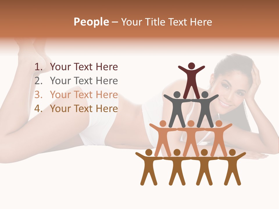 Brunette Lying Treatment PowerPoint Template