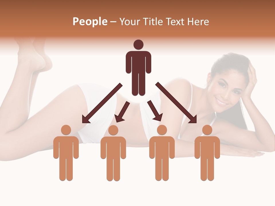 Brunette Lying Treatment PowerPoint Template