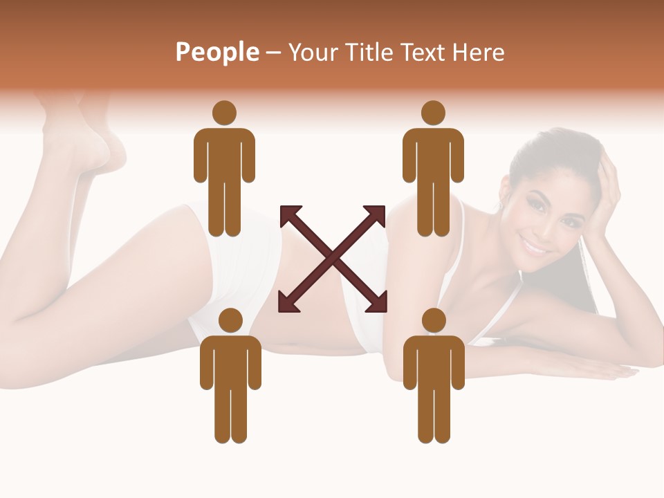 Brunette Lying Treatment PowerPoint Template