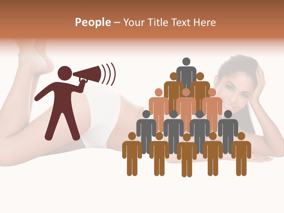 Brunette Lying Treatment PowerPoint Template