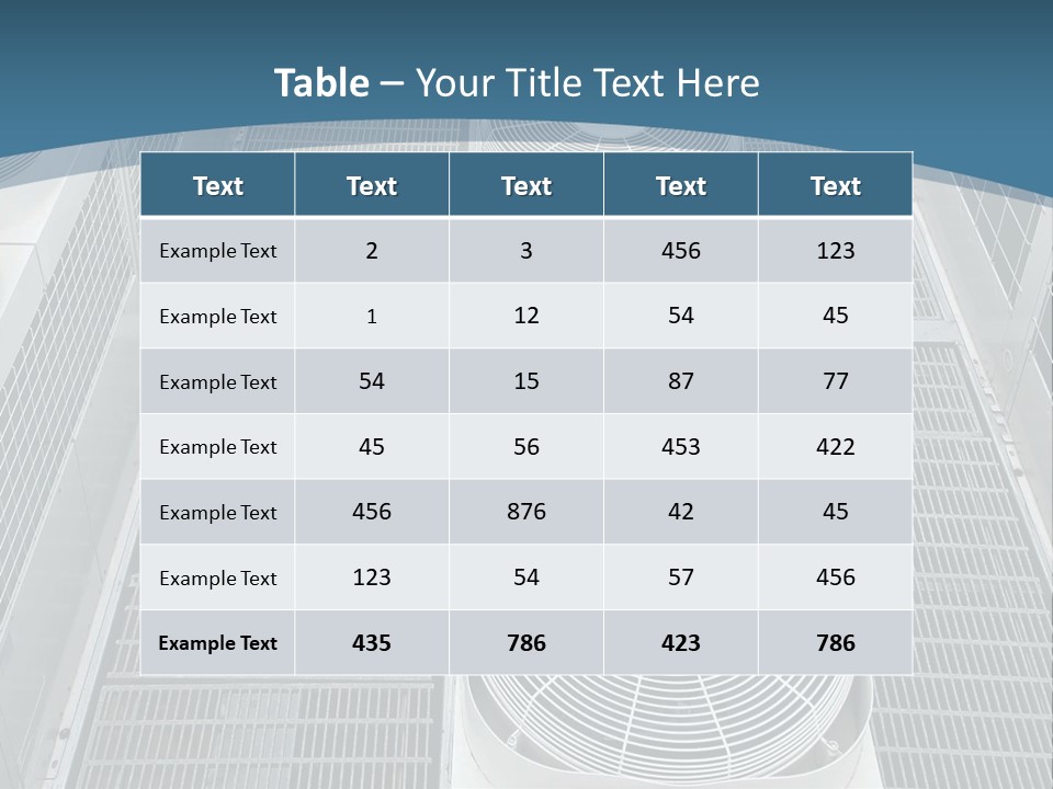 Industrial Units Cooling PowerPoint Template