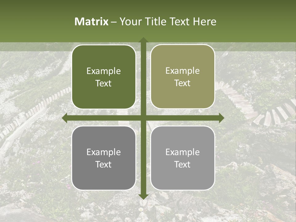 A Rocky Hillside With Stairs Leading Up To The Top Of It PowerPoint Template