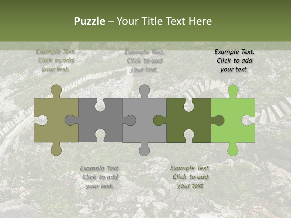 A Rocky Hillside With Stairs Leading Up To The Top Of It PowerPoint Template