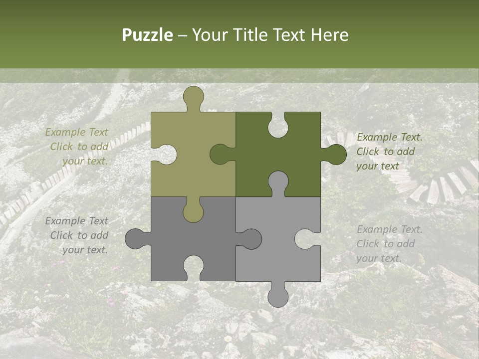 A Rocky Hillside With Stairs Leading Up To The Top Of It PowerPoint Template