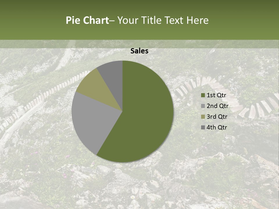 A Rocky Hillside With Stairs Leading Up To The Top Of It PowerPoint Template