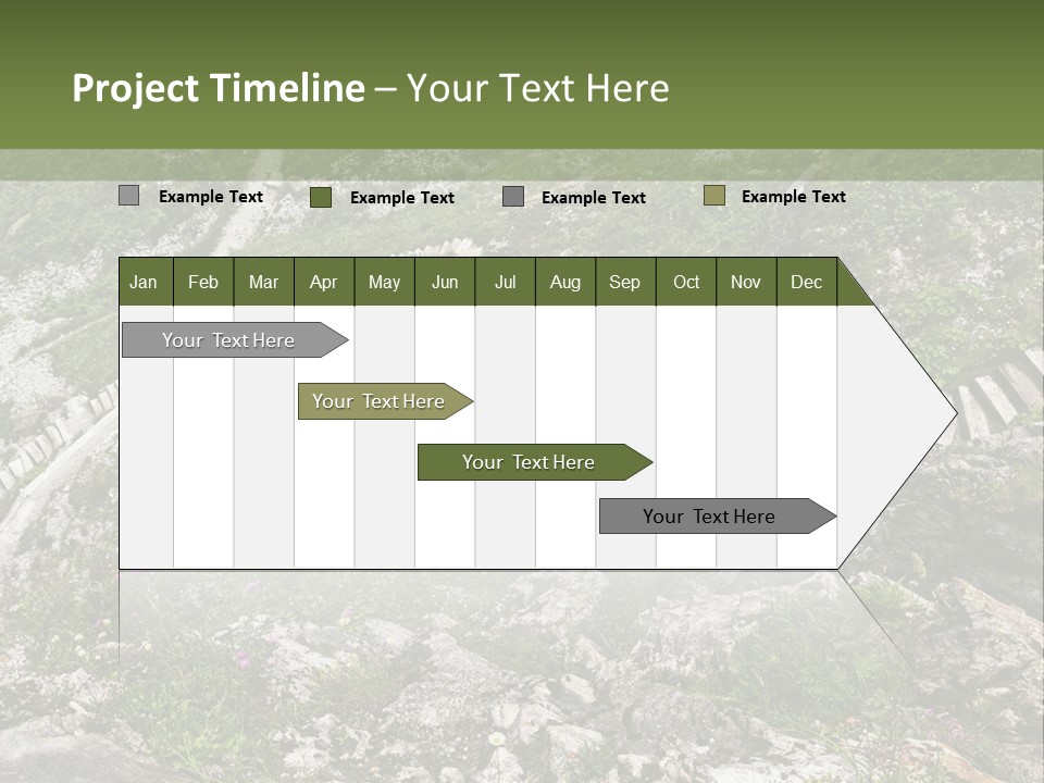 A Rocky Hillside With Stairs Leading Up To The Top Of It PowerPoint Template
