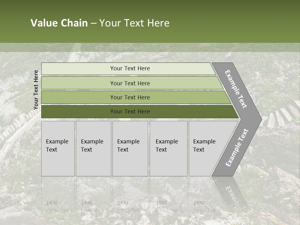 A Rocky Hillside With Stairs Leading Up To The Top Of It PowerPoint Template
