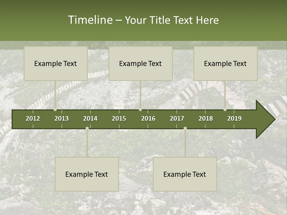 A Rocky Hillside With Stairs Leading Up To The Top Of It PowerPoint Template
