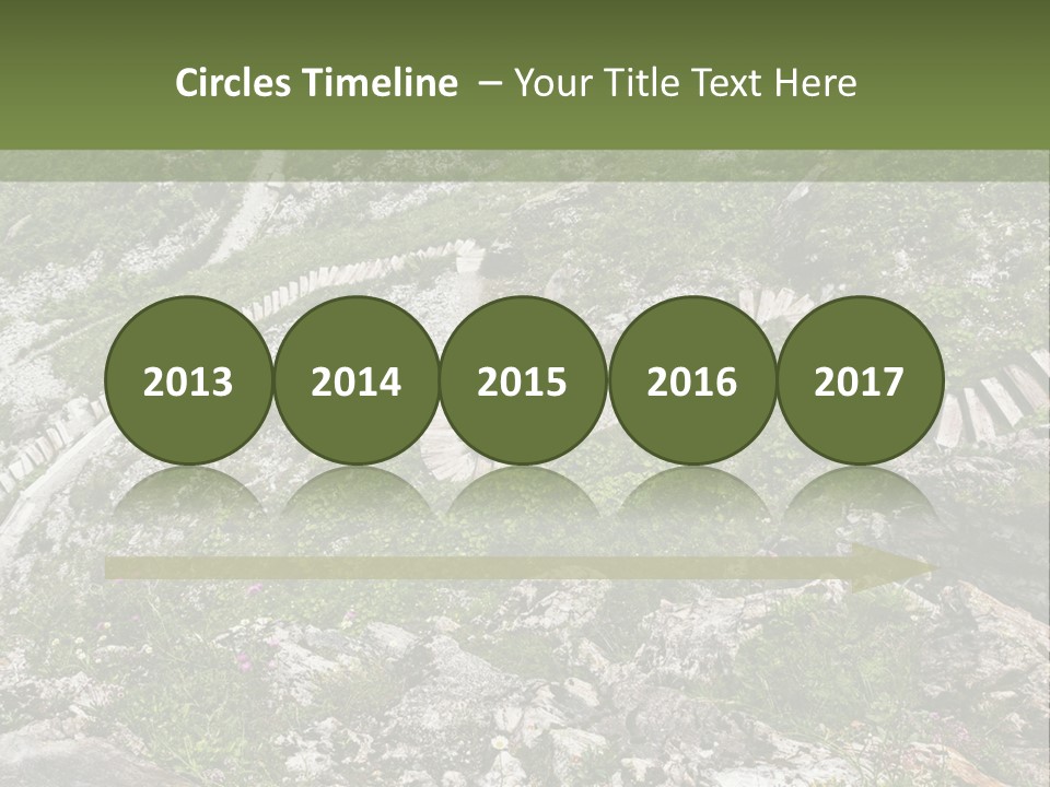 A Rocky Hillside With Stairs Leading Up To The Top Of It PowerPoint Template