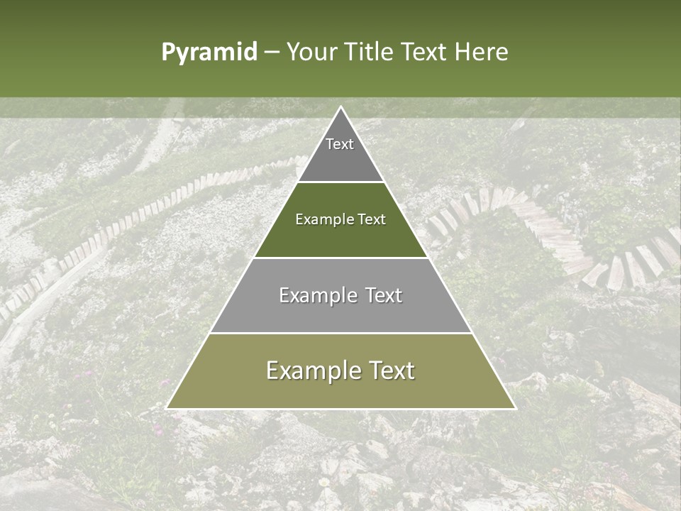 A Rocky Hillside With Stairs Leading Up To The Top Of It PowerPoint Template