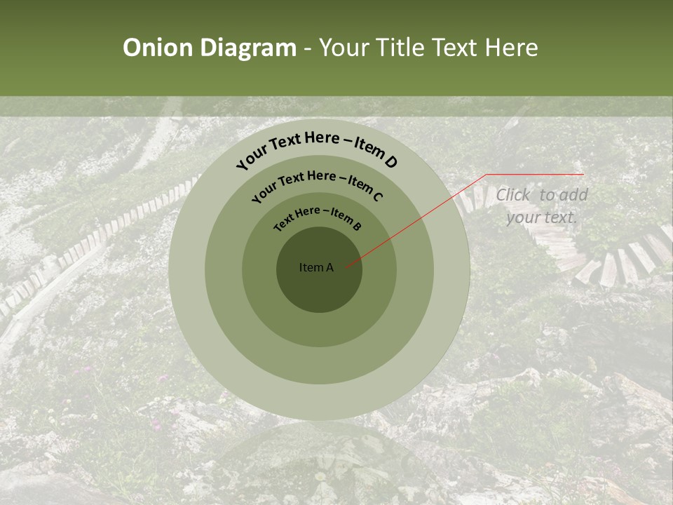 A Rocky Hillside With Stairs Leading Up To The Top Of It PowerPoint Template