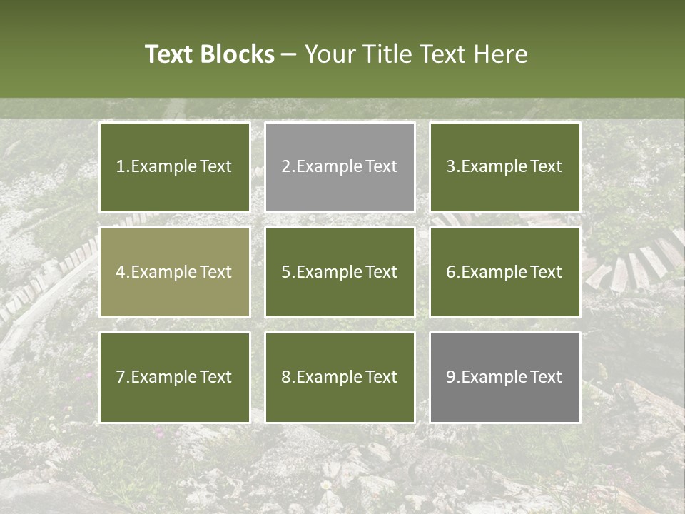 A Rocky Hillside With Stairs Leading Up To The Top Of It PowerPoint Template