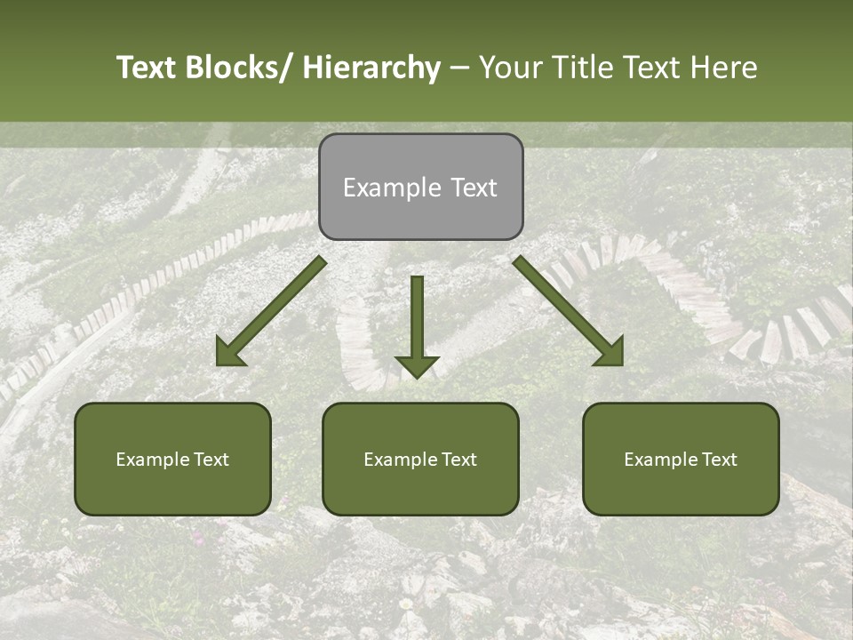 A Rocky Hillside With Stairs Leading Up To The Top Of It PowerPoint Template
