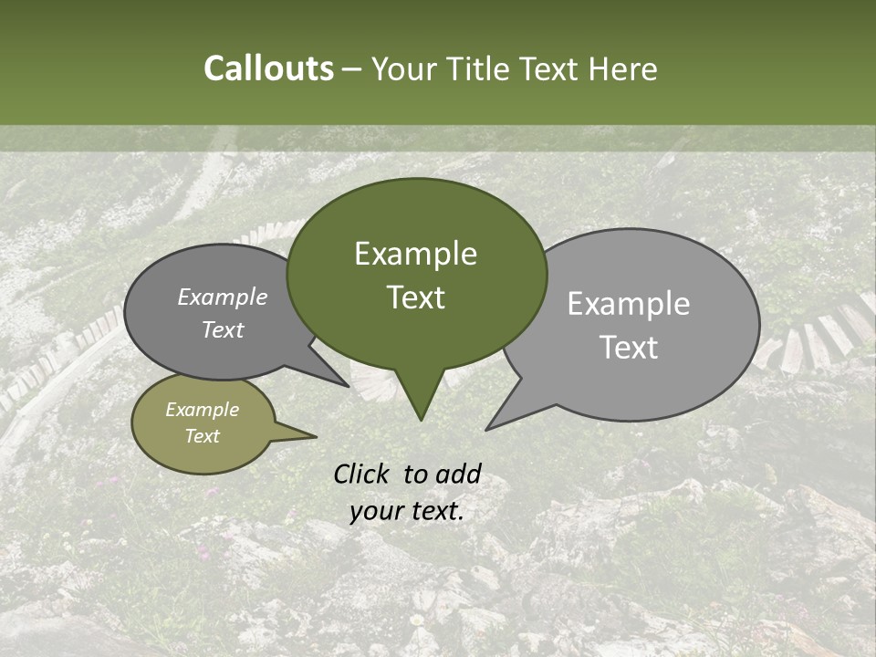 A Rocky Hillside With Stairs Leading Up To The Top Of It PowerPoint Template