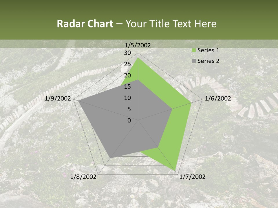 A Rocky Hillside With Stairs Leading Up To The Top Of It PowerPoint Template