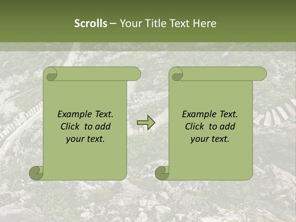 A Rocky Hillside With Stairs Leading Up To The Top Of It PowerPoint Template