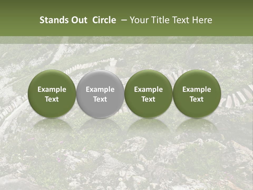 A Rocky Hillside With Stairs Leading Up To The Top Of It PowerPoint Template