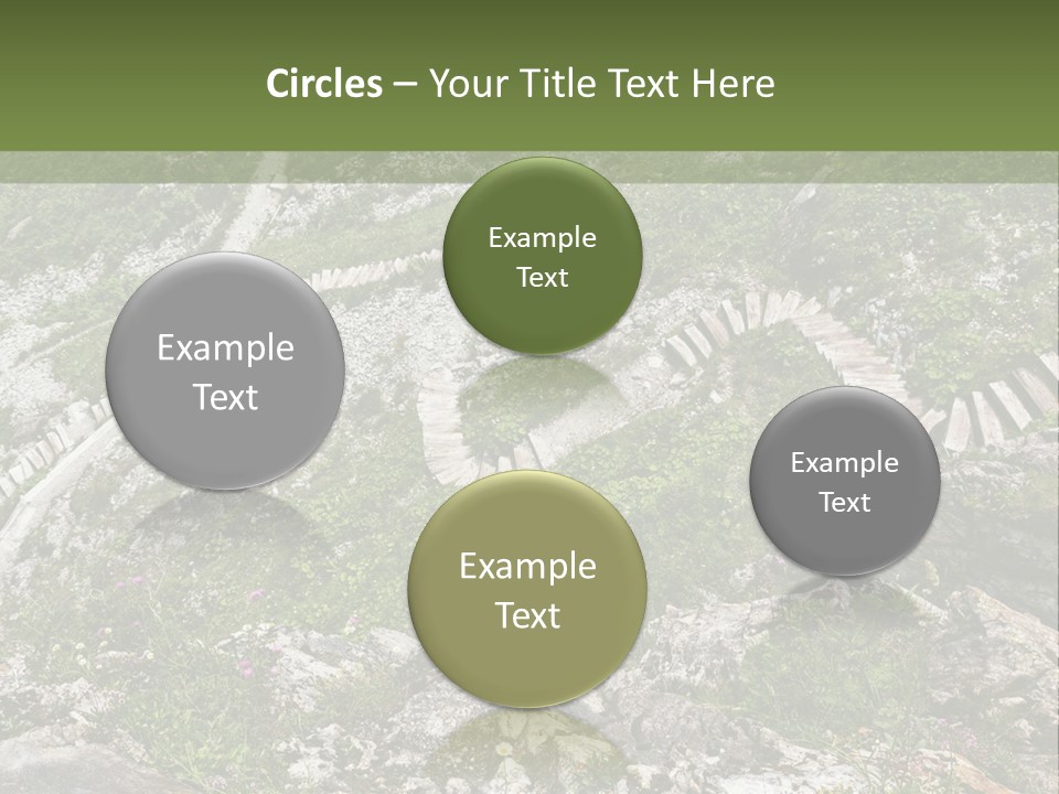 A Rocky Hillside With Stairs Leading Up To The Top Of It PowerPoint Template