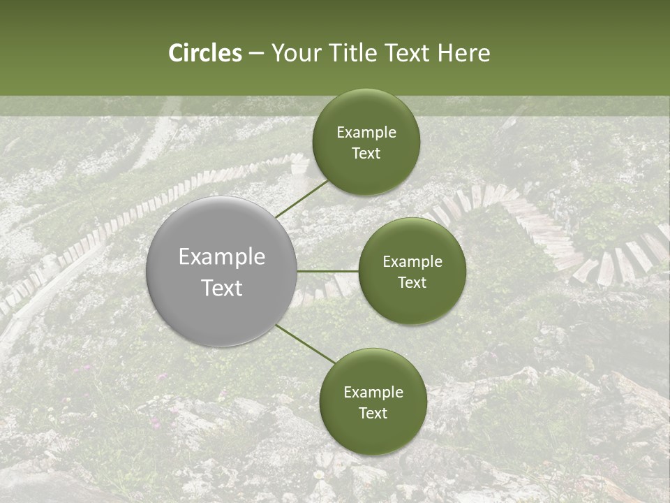 A Rocky Hillside With Stairs Leading Up To The Top Of It PowerPoint Template