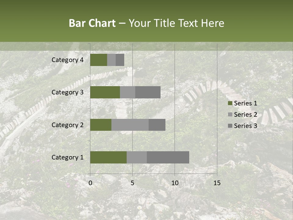 A Rocky Hillside With Stairs Leading Up To The Top Of It PowerPoint Template
