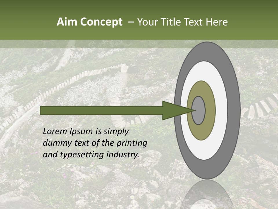 A Rocky Hillside With Stairs Leading Up To The Top Of It PowerPoint Template