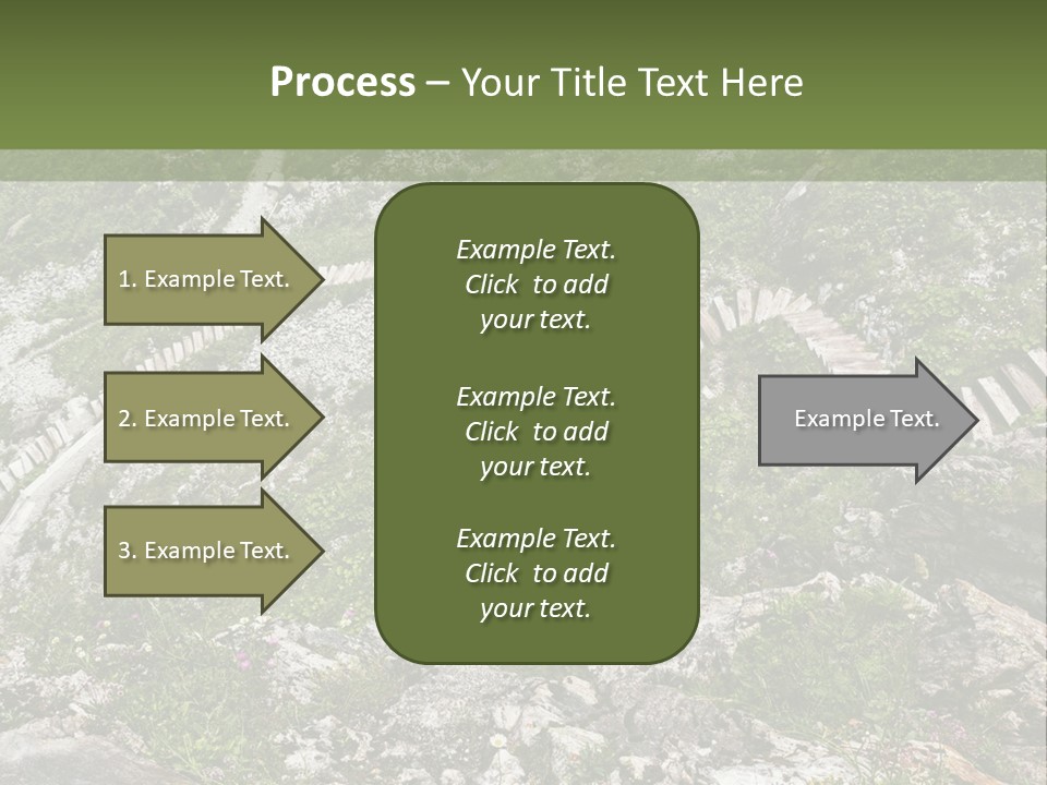 A Rocky Hillside With Stairs Leading Up To The Top Of It PowerPoint Template