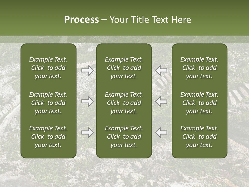 A Rocky Hillside With Stairs Leading Up To The Top Of It PowerPoint Template