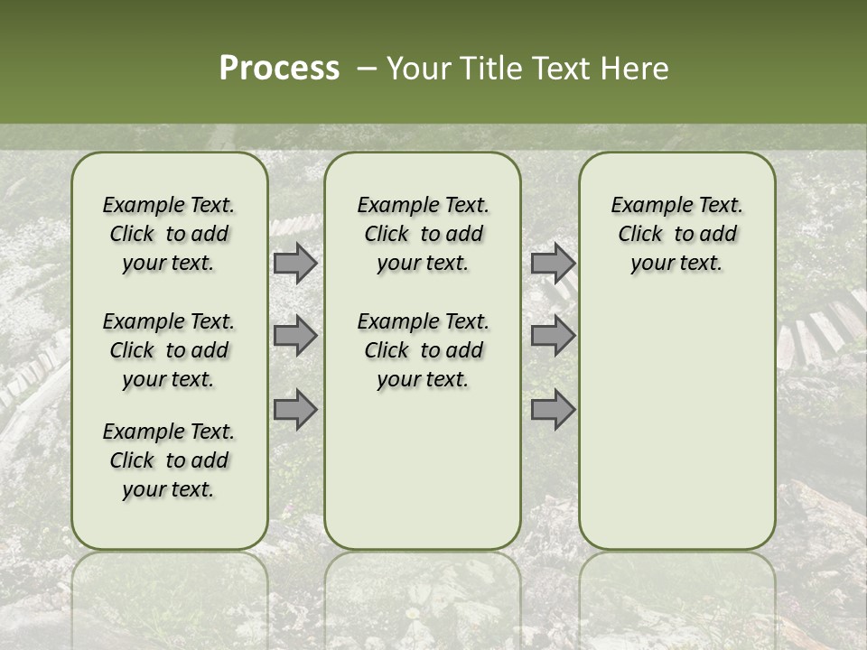 A Rocky Hillside With Stairs Leading Up To The Top Of It PowerPoint Template