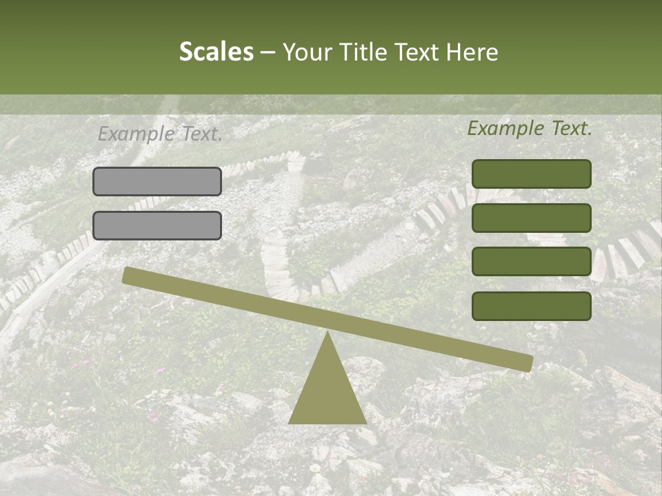 A Rocky Hillside With Stairs Leading Up To The Top Of It PowerPoint Template