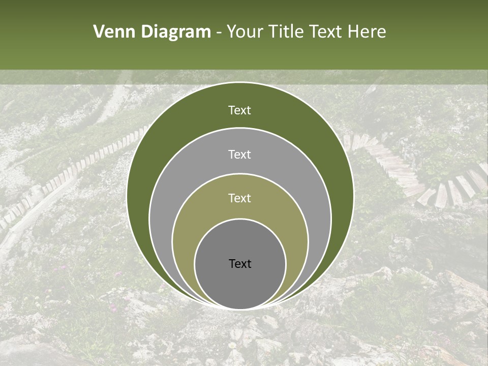 A Rocky Hillside With Stairs Leading Up To The Top Of It PowerPoint Template
