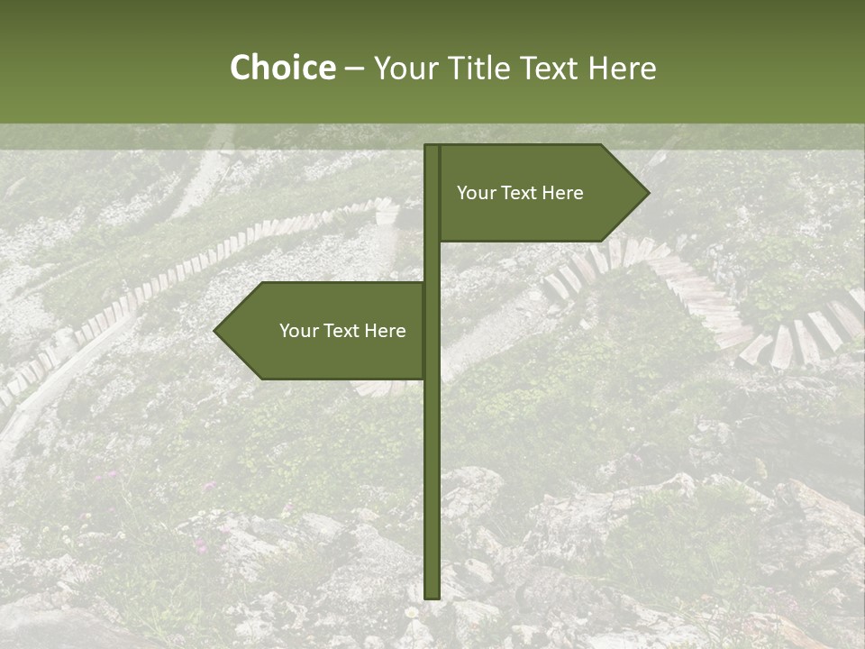 A Rocky Hillside With Stairs Leading Up To The Top Of It PowerPoint Template