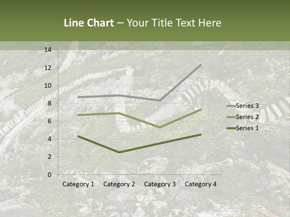 A Rocky Hillside With Stairs Leading Up To The Top Of It PowerPoint Template