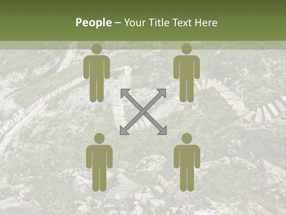 A Rocky Hillside With Stairs Leading Up To The Top Of It PowerPoint Template