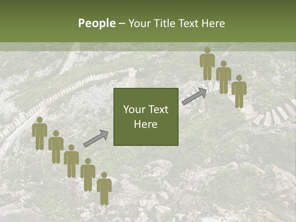 A Rocky Hillside With Stairs Leading Up To The Top Of It PowerPoint Template