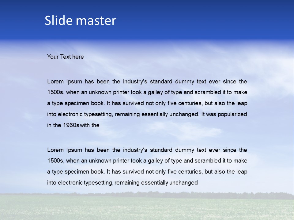 Scene Sky Land PowerPoint Template