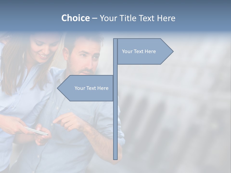 Directions Male Trip PowerPoint Template
