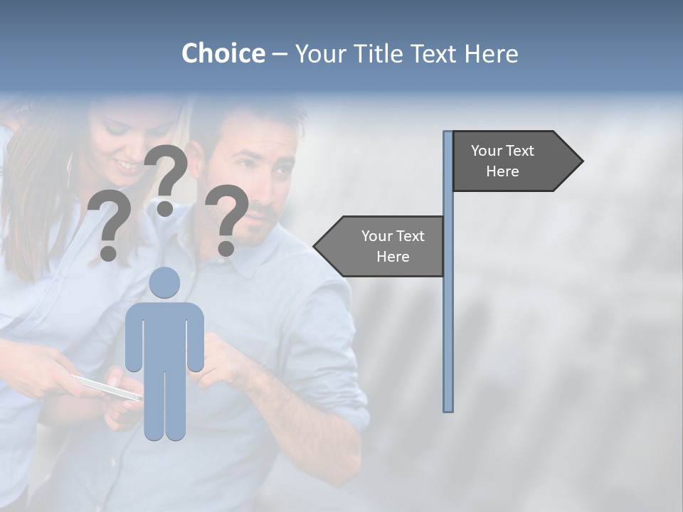 Directions Male Trip PowerPoint Template